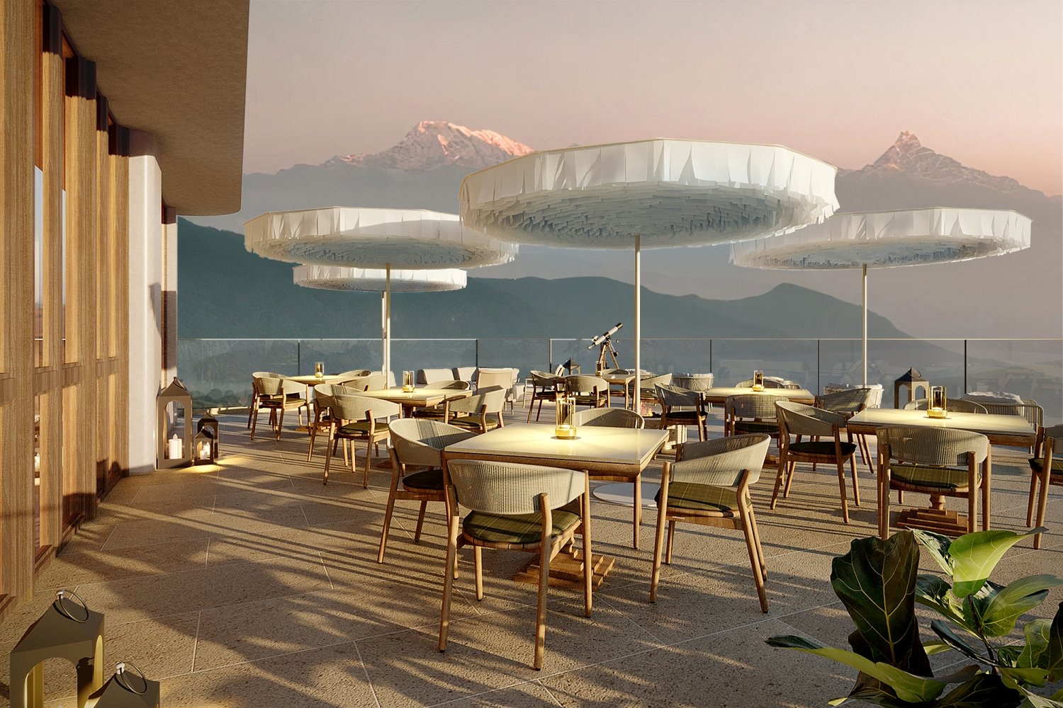 Image - Twin Peaks Deck at InterContinental Pokhara